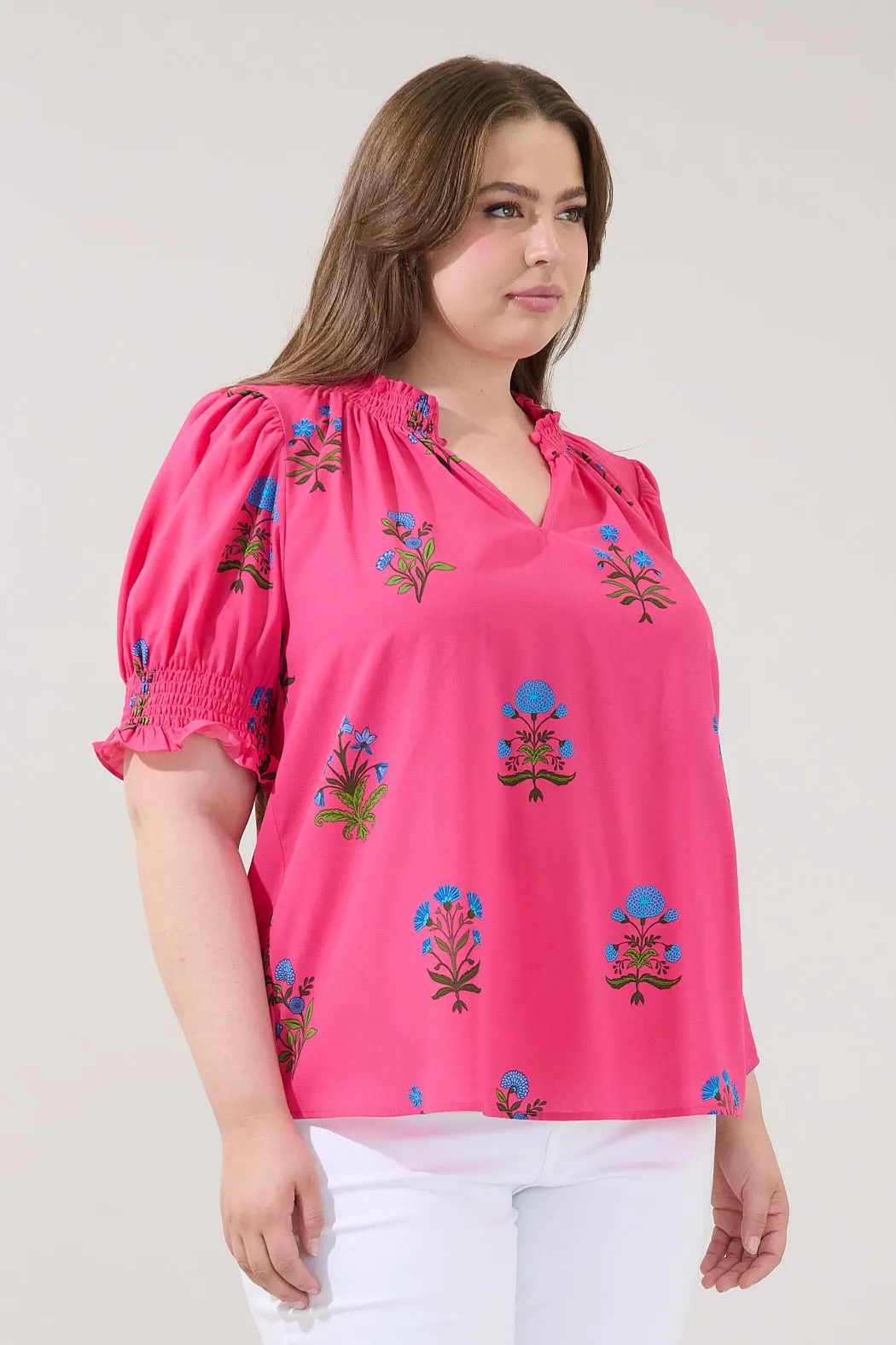 Jermy Short Sleeve Top Genora Floral Curve sold by Sugarlips product image thumbnail 3