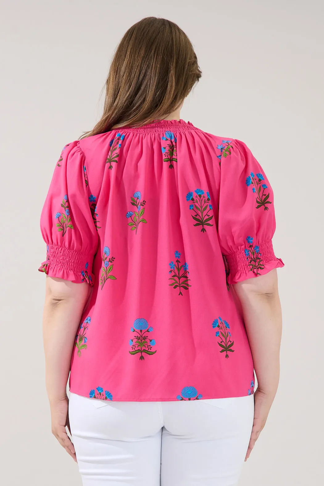Jermy Short Sleeve Top Genora Floral Curve sold by Sugarlips product image thumbnail 2