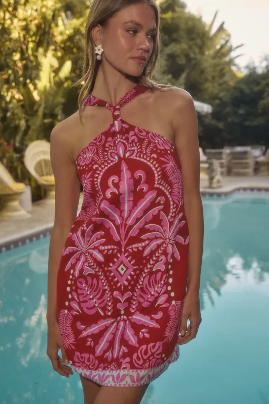 Amory Halter Mini Dress Cabana made by Sugarlips