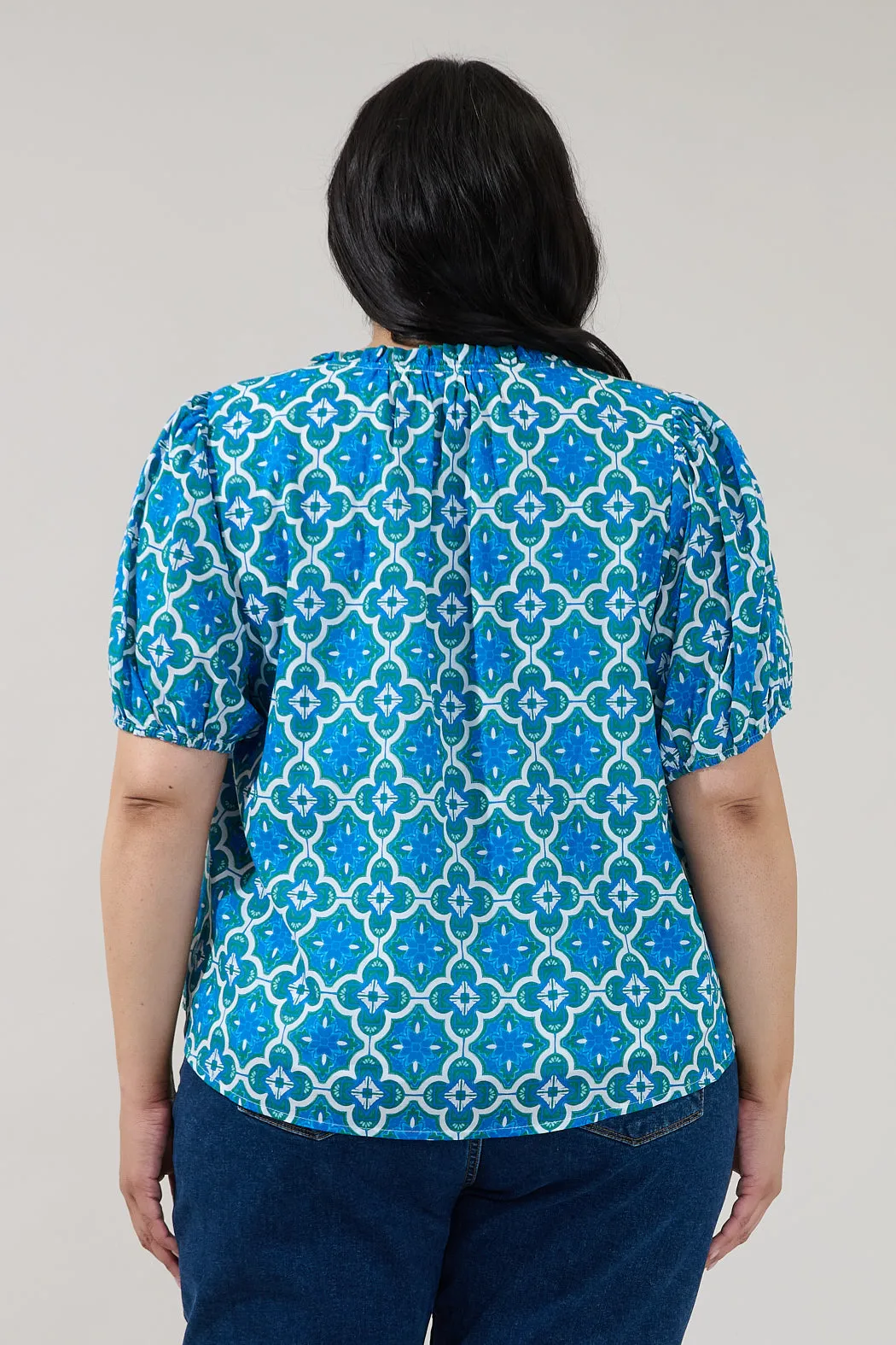 Leonor Short Sleeve Top Tile Curve sold by Sugarlips product image thumbnail 2