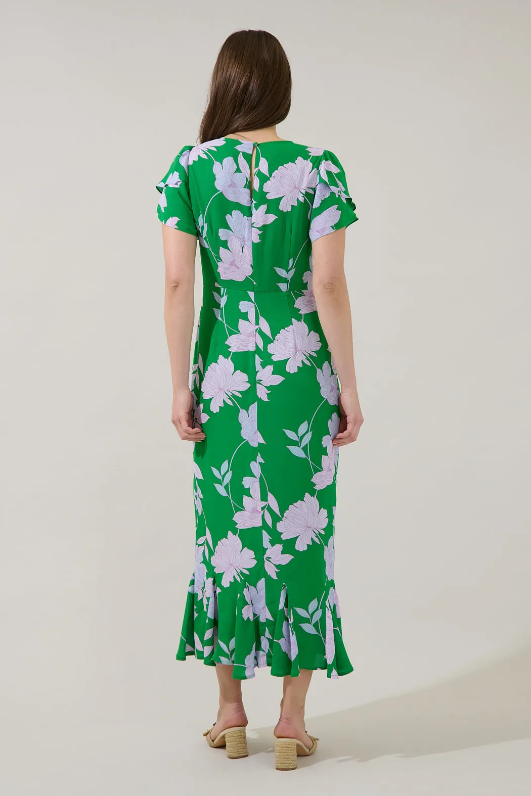 Judtih Flare Midi Dress Merla Floral sold by Sugarlips product image thumbnail 2