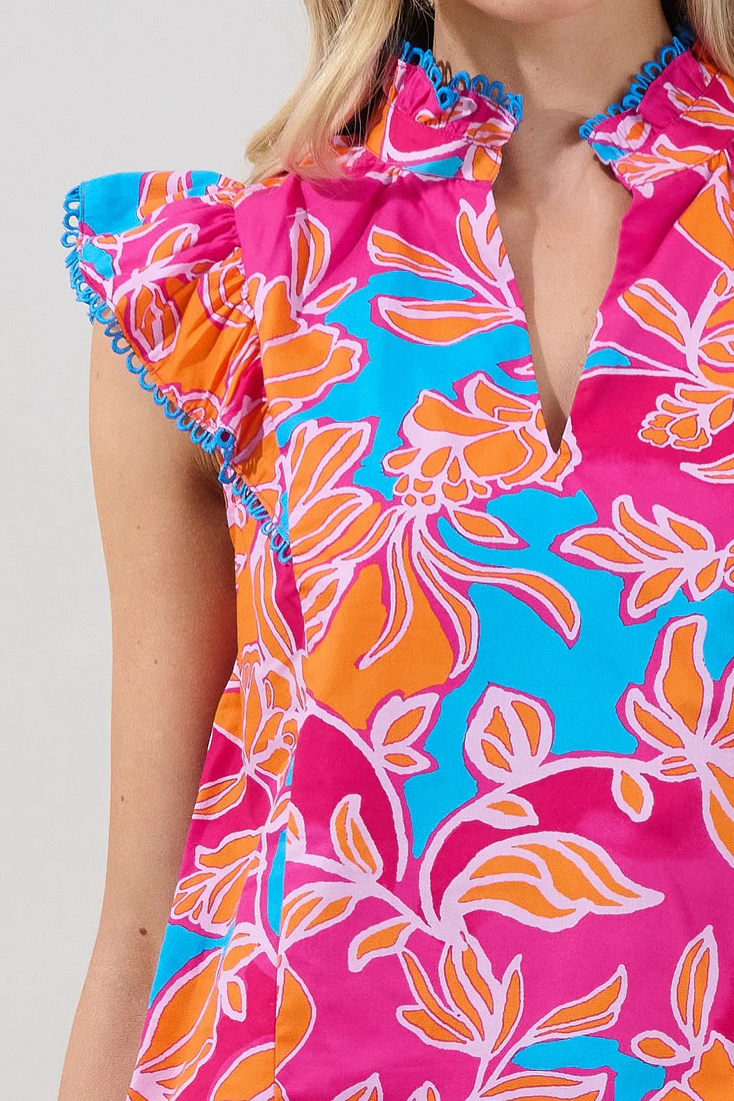 Rayen Ruffle Top Dalsia Floral sold by Sugarlips product image thumbnail 5