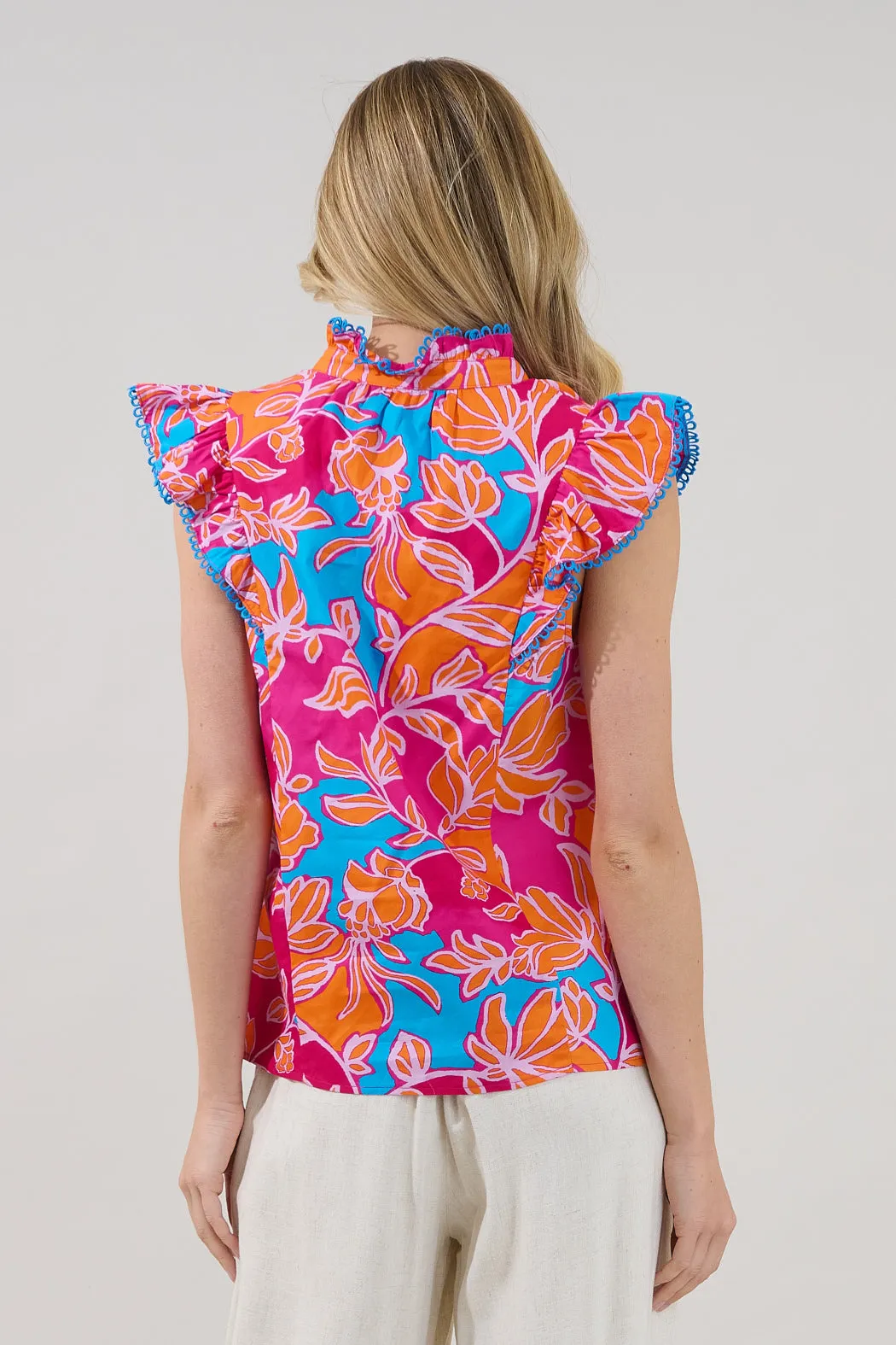 Rayen Ruffle Top Dalsia Floral sold by Sugarlips product image thumbnail 2