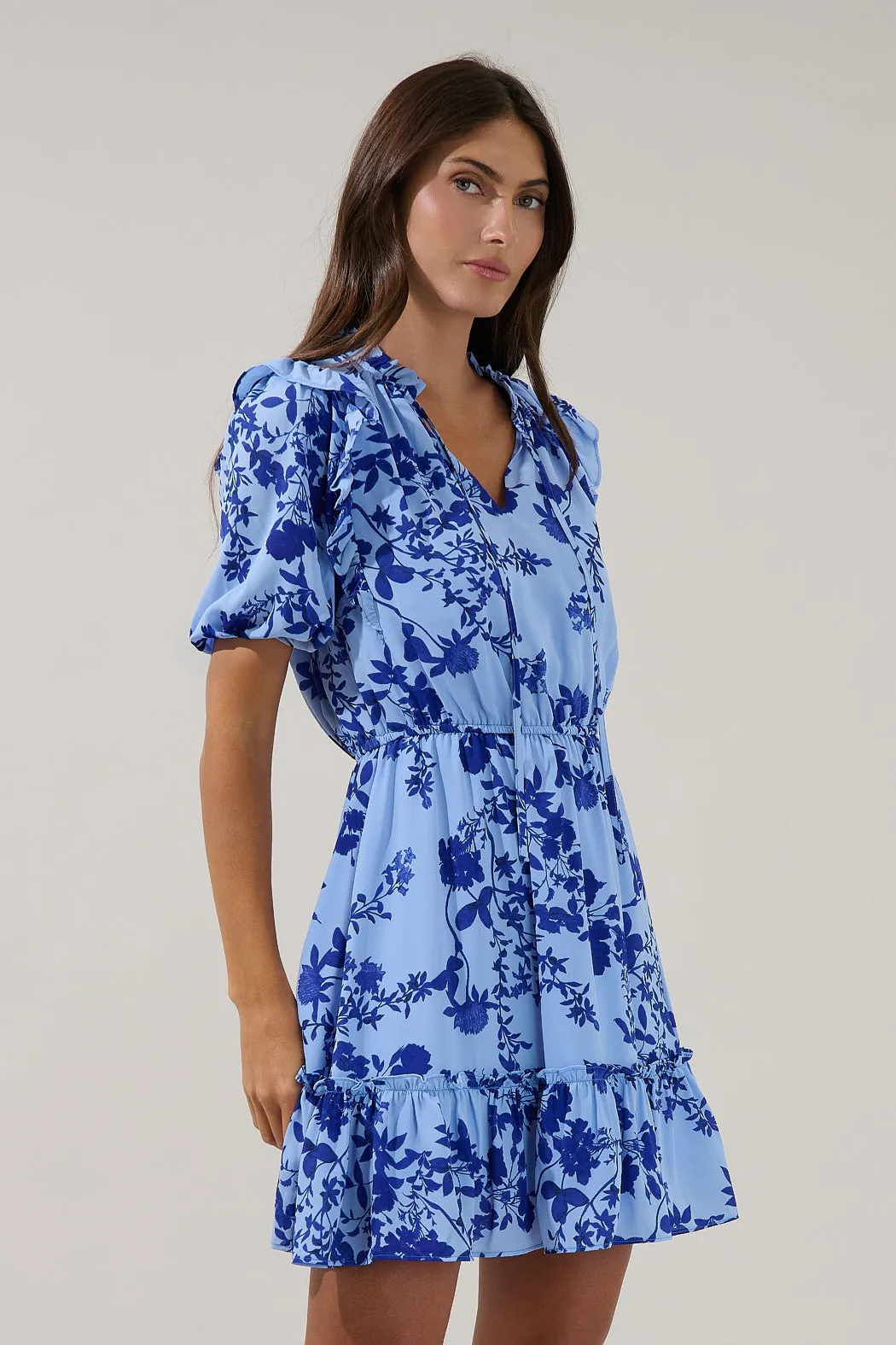 Karisa Ruffle Mini Dress Floral sold by Sugarlips product image thumbnail 3