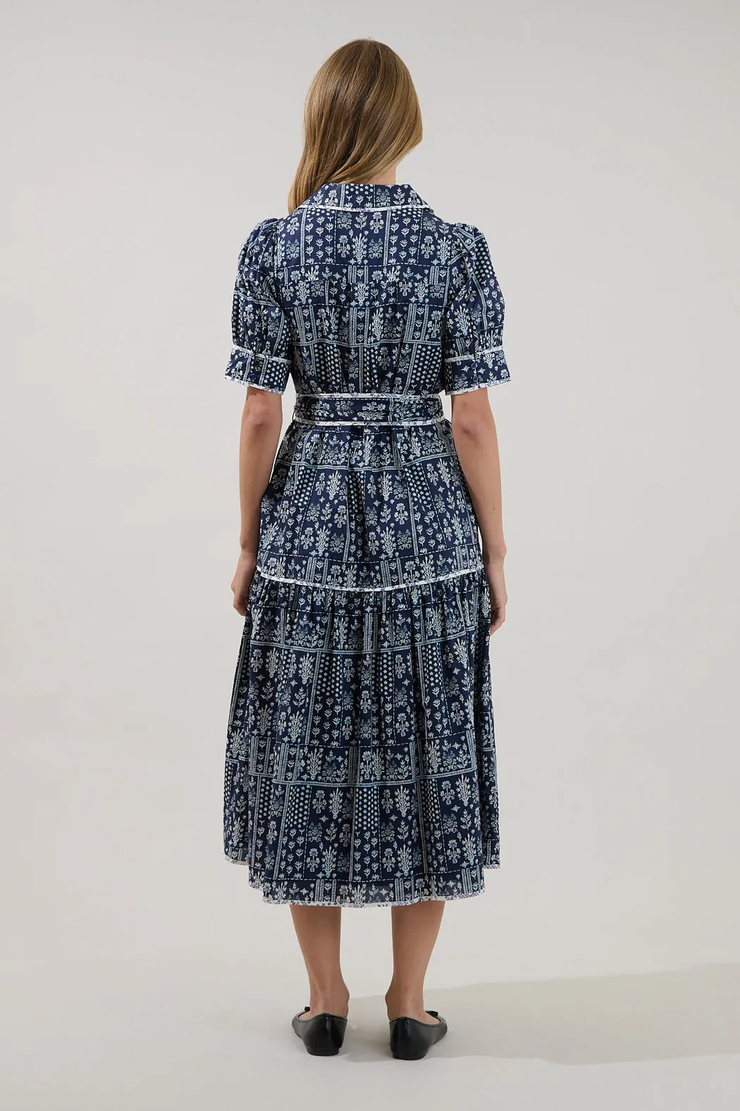 Yulissa Tiered Midi Dress Floral sold by Sugarlips product image thumbnail 2