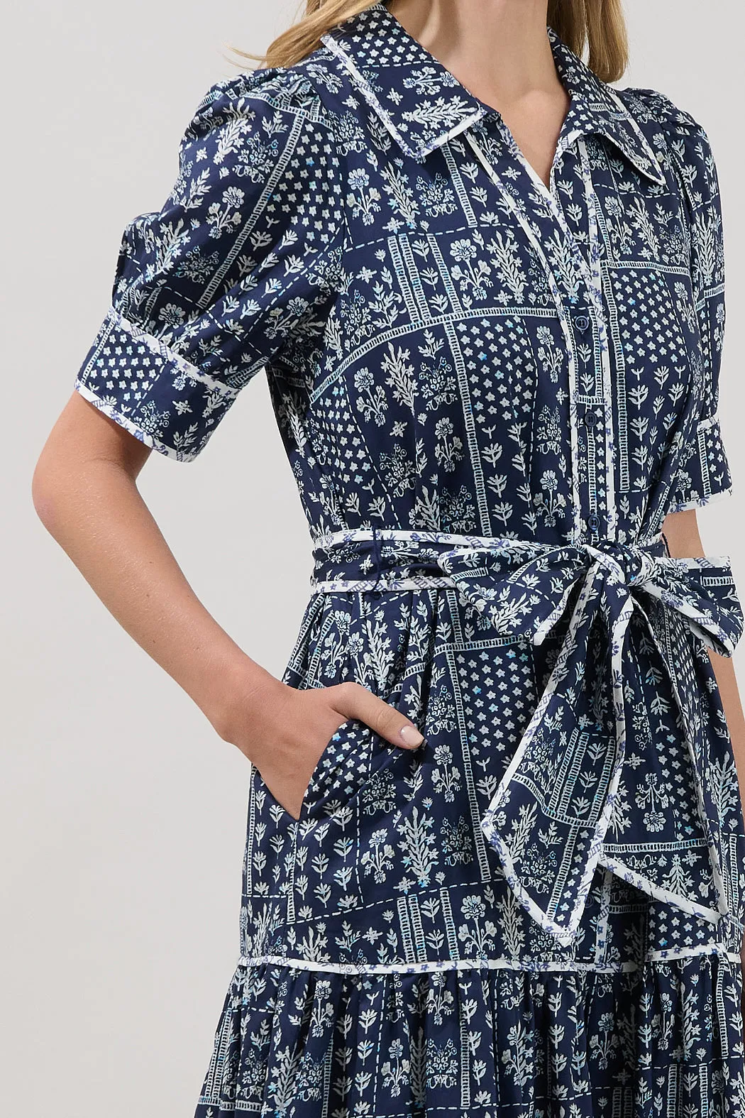 Yulissa Tiered Midi Dress Floral sold by Sugarlips product image thumbnail 4