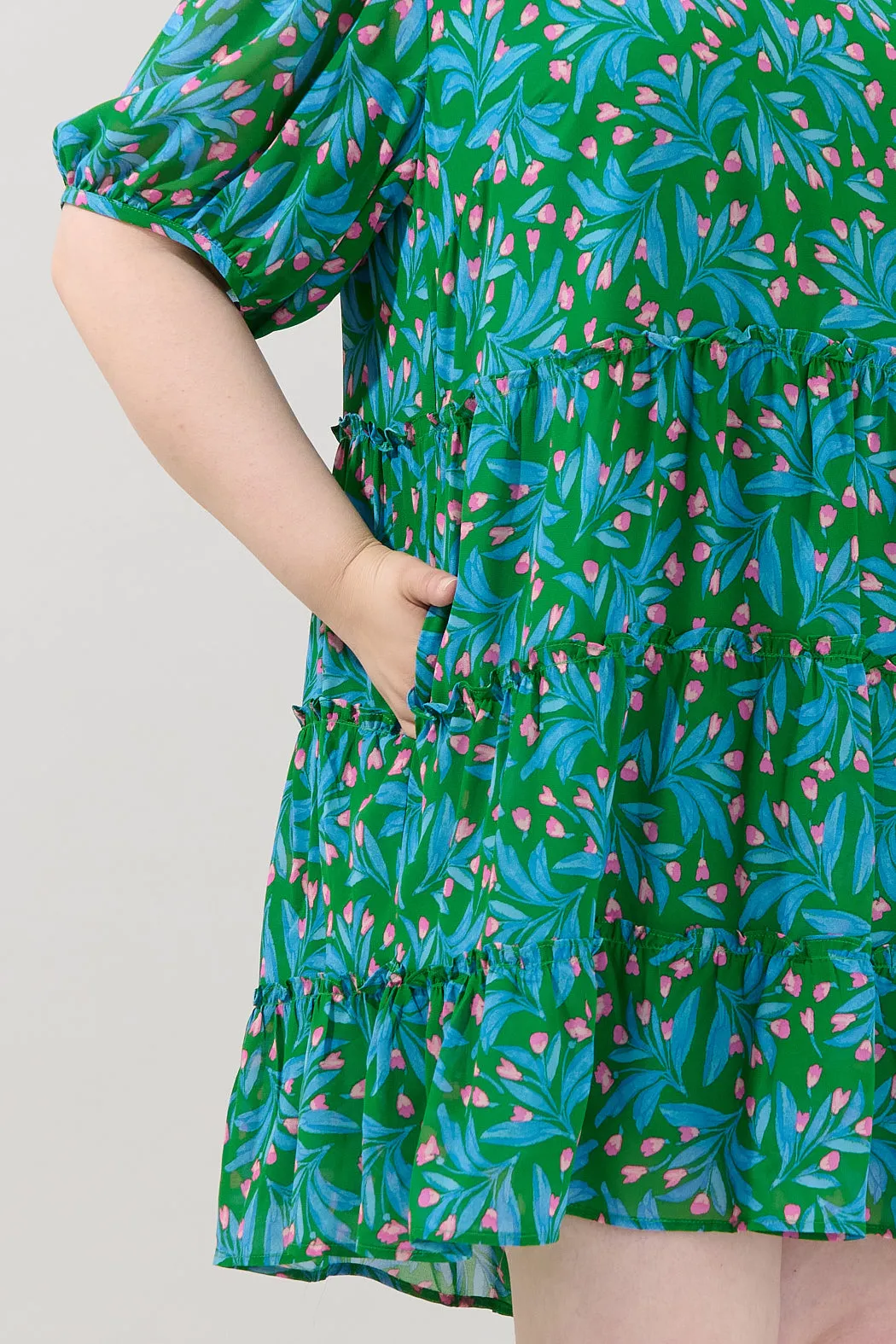 Edela Tiered Mini Dress Divina Floral Curve sold by Sugarlips product image thumbnail 5