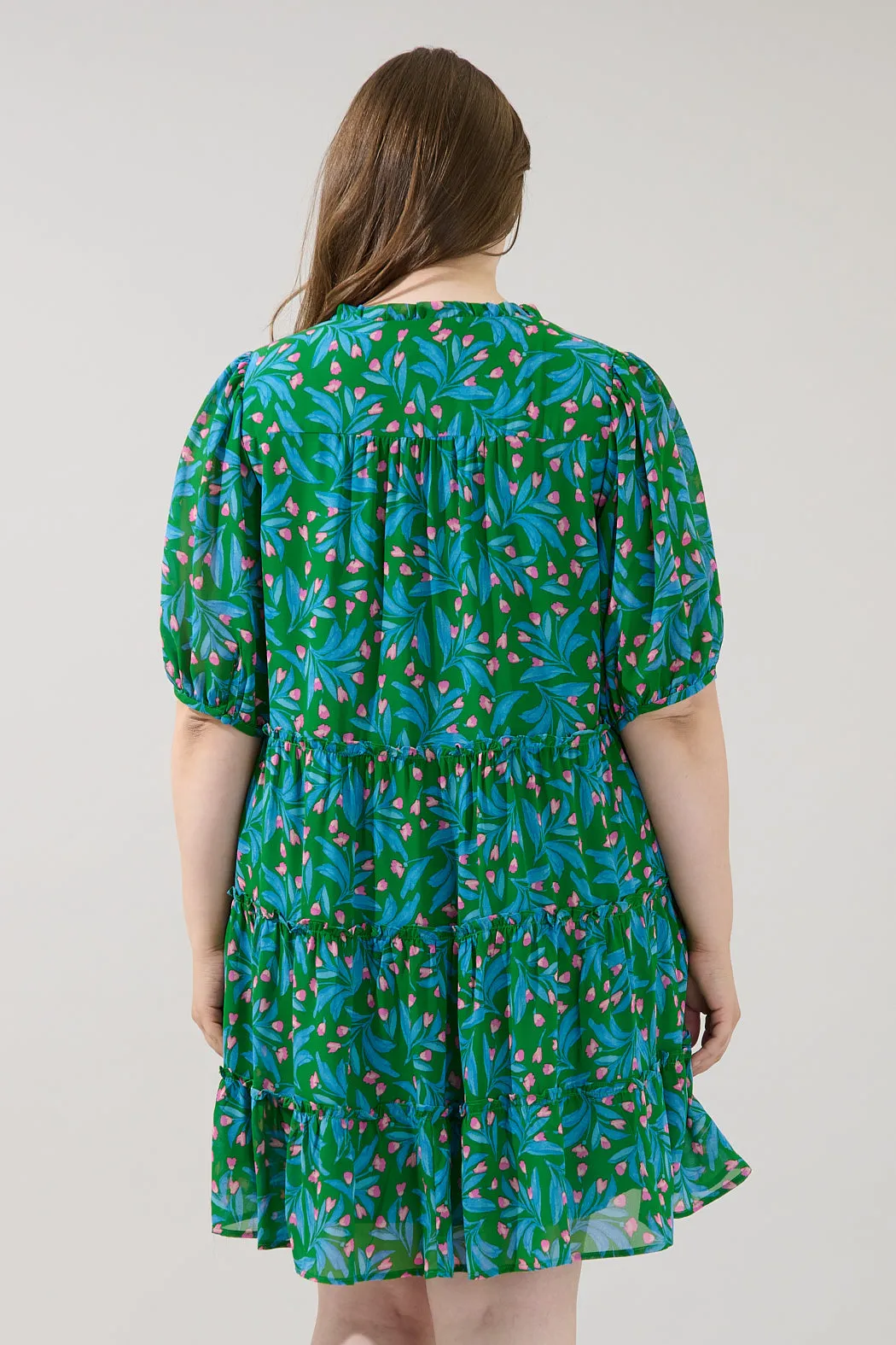 Edela Tiered Mini Dress Divina Floral Curve sold by Sugarlips product image thumbnail 2