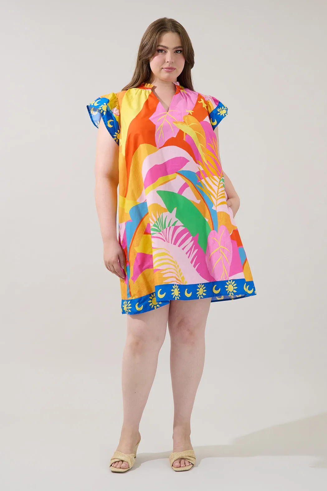 Genna Shift Mini Dress Tropical Curve sold by Sugarlips product image thumbnail 4