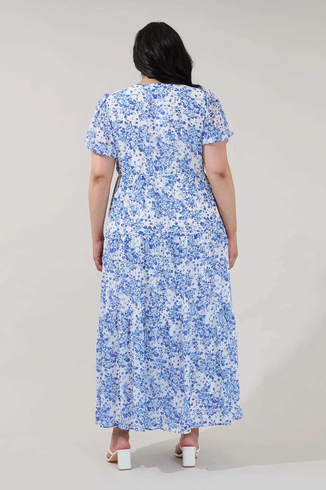 Tiered Maxi Dress Floral Curve sold by Sugarlips product image thumbnail 2