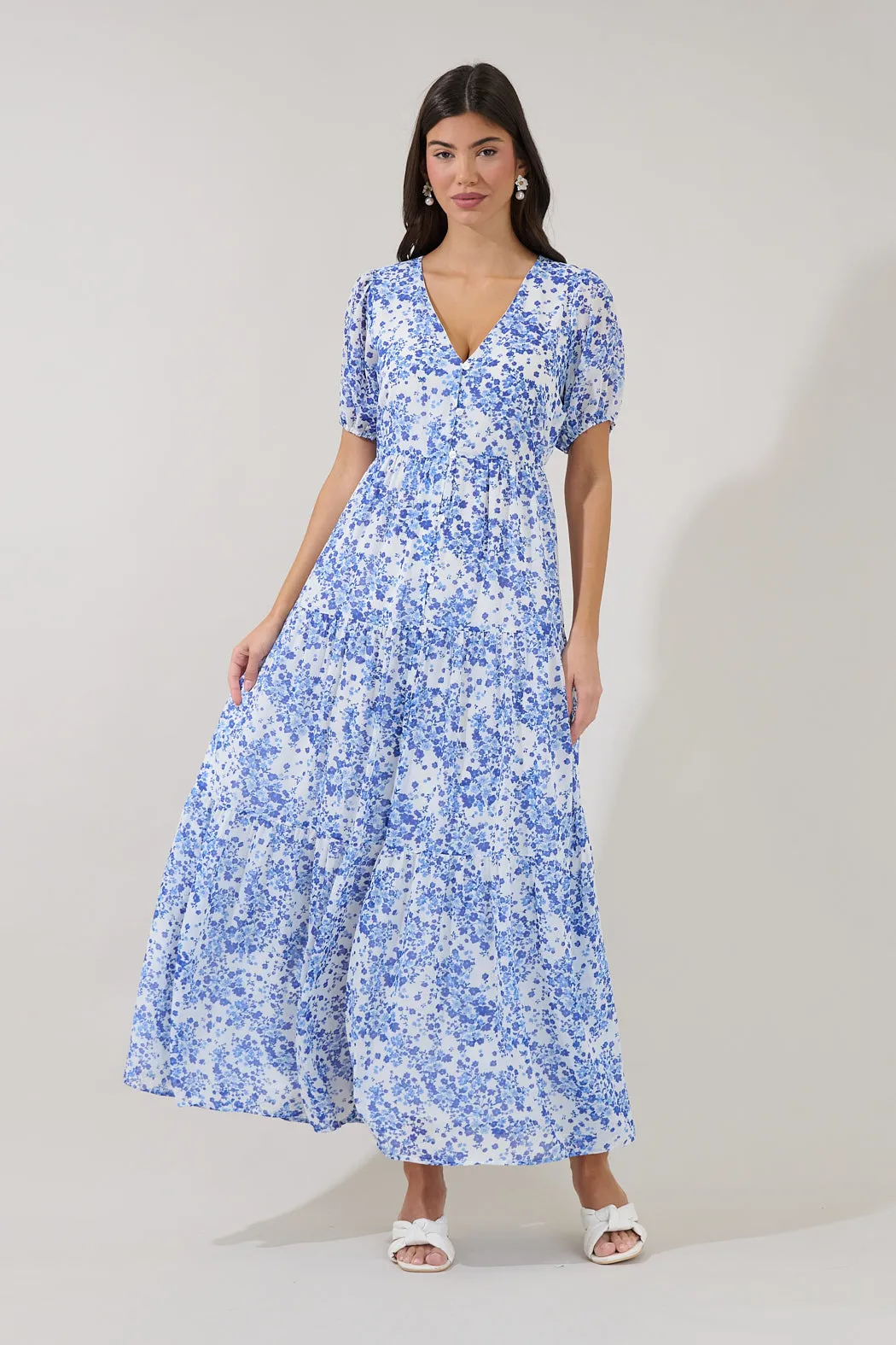 Tiered Maxi Dress Floral sold by Sugarlips product image thumbnail 4