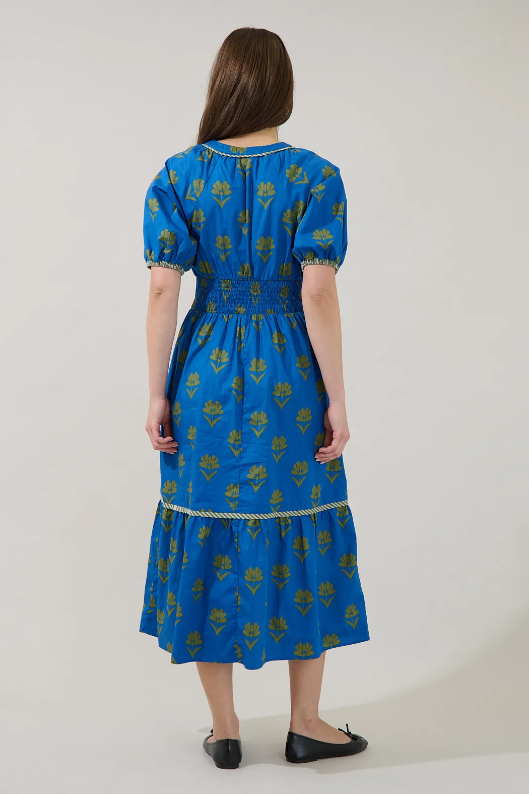 Jara Puff Sleeve Midi Dress Countryside sold by Sugarlips product image thumbnail 2