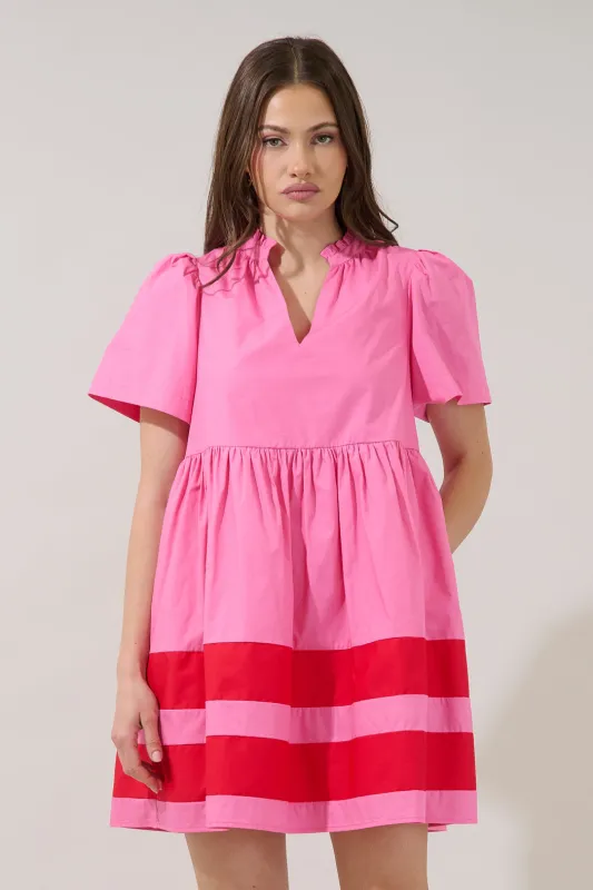 Lidia Color Block Mini Dress made by Sugarlips