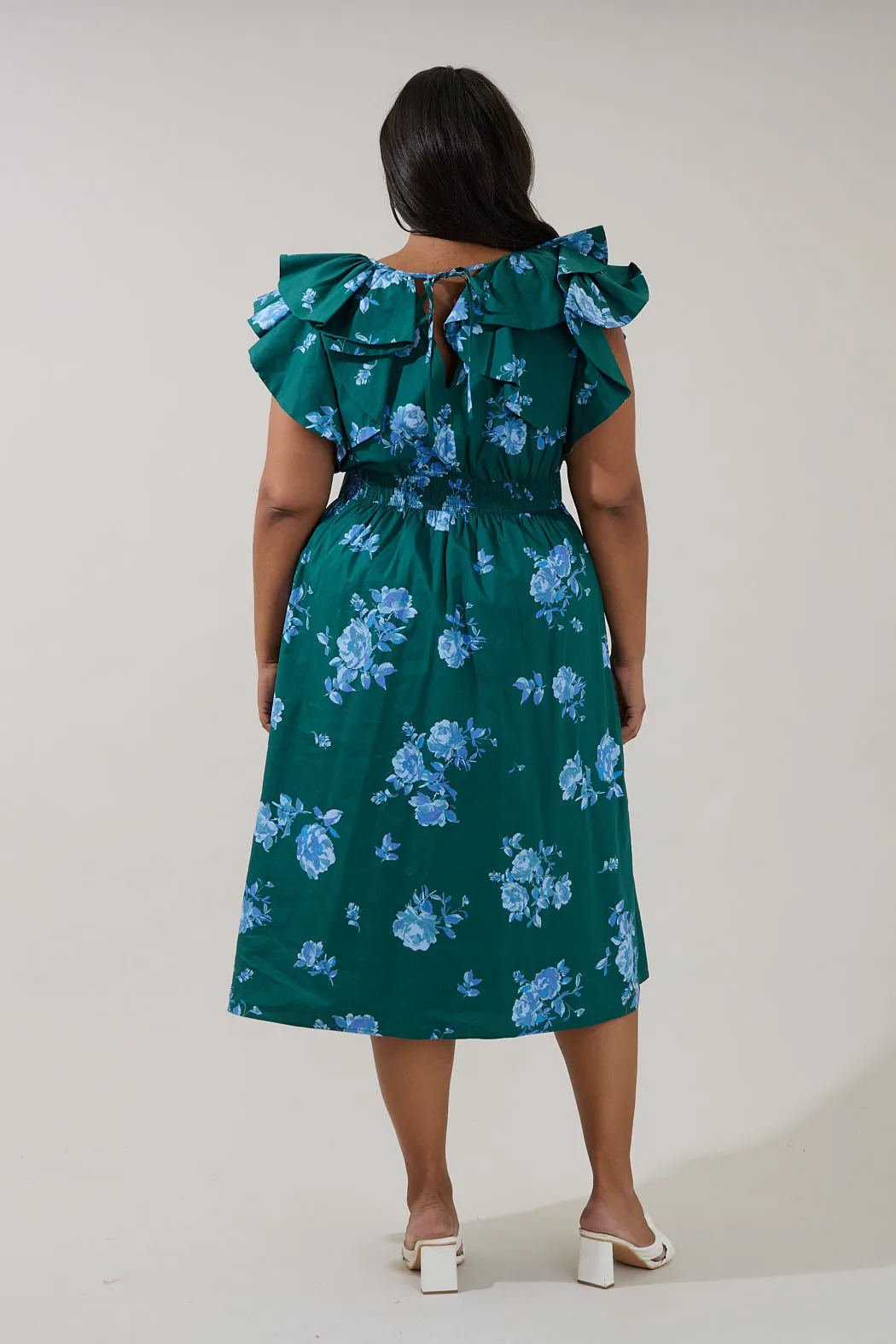 Santana Tie Back Midi Dress Denise Floral Curve sold by Sugarlips product image thumbnail 2
