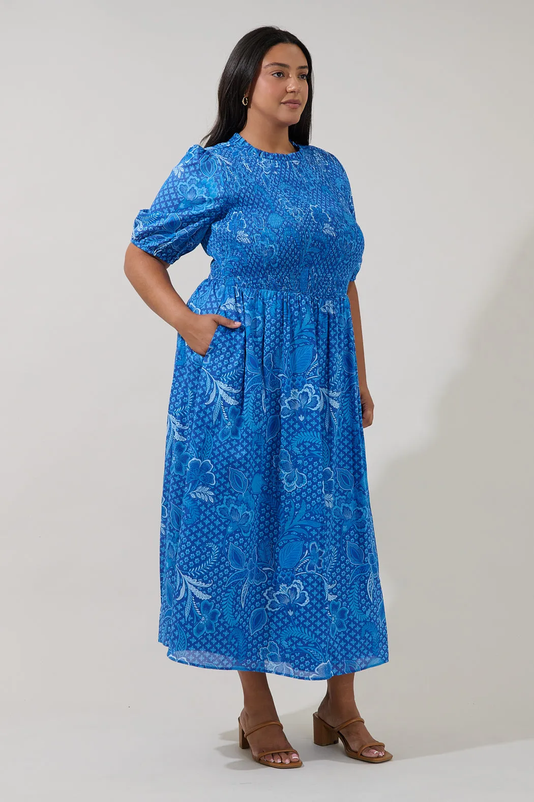 Bermy Smocked Maxi Dress Moonlit Curve sold by Sugarlips product image thumbnail 3