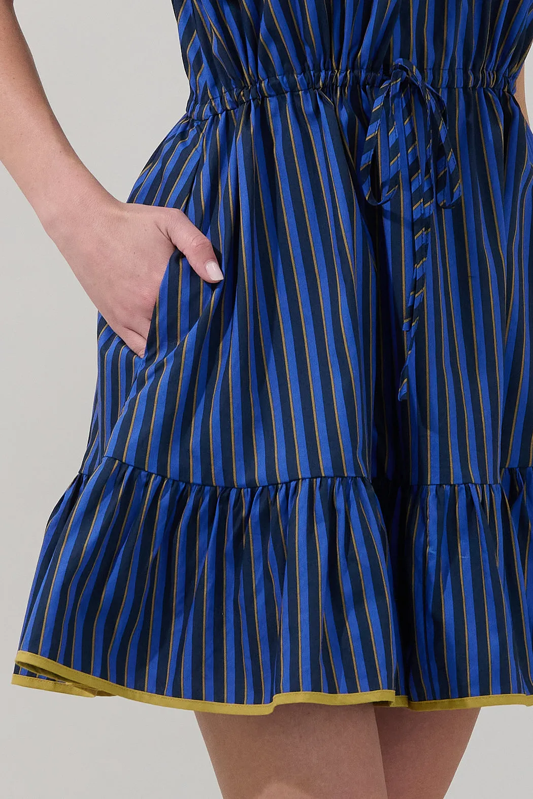 Alina Ruffle Shift Mini Dress Stripe sold by Sugarlips product image thumbnail 5