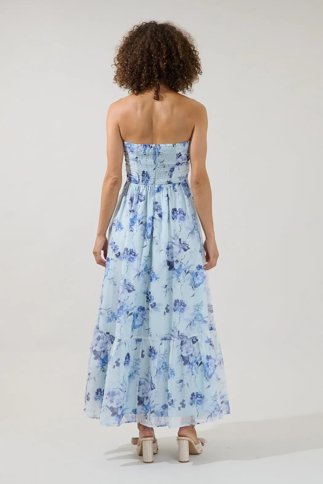 Delphinium Strapless Ruched Maxi Dress sold by Sugarlips product image thumbnail 2