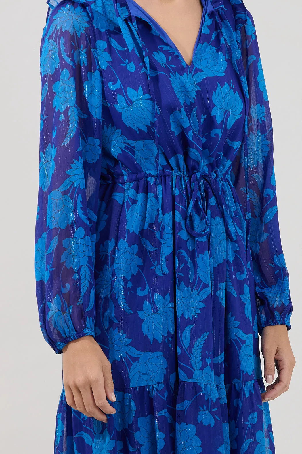 Kristen Tiered Midi Dress Midnight sold by Sugarlips product image thumbnail 4