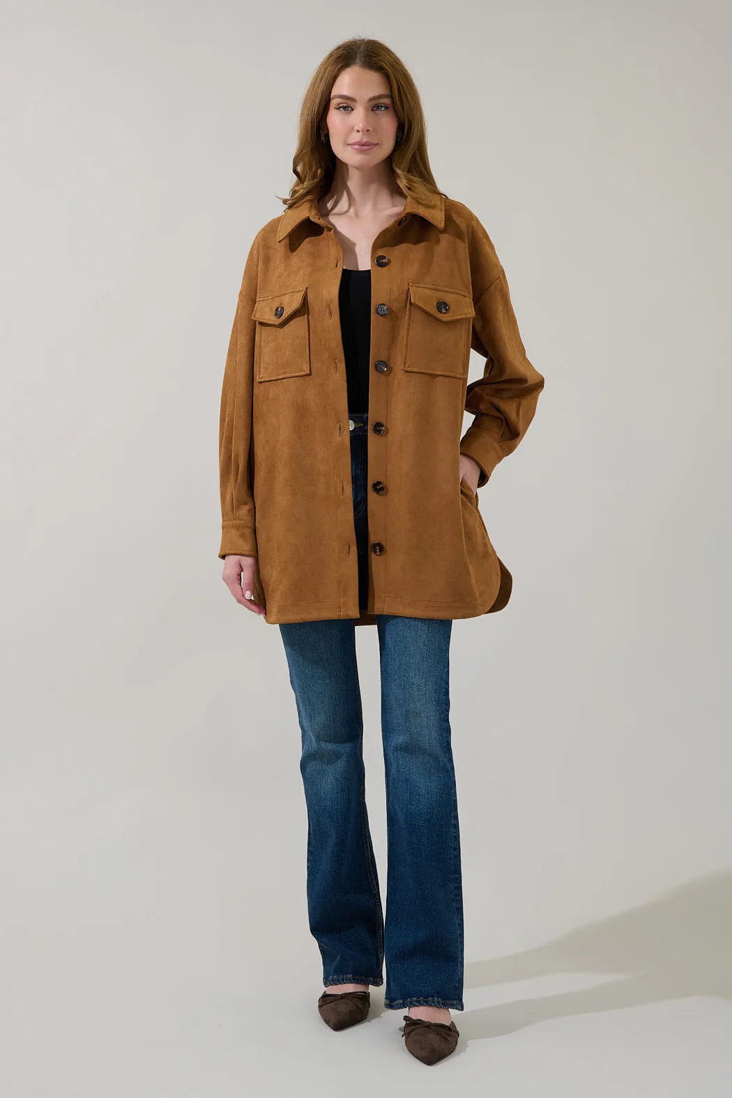 Deniva Oversized Jacket Suede sold by Sugarlips product image thumbnail 4