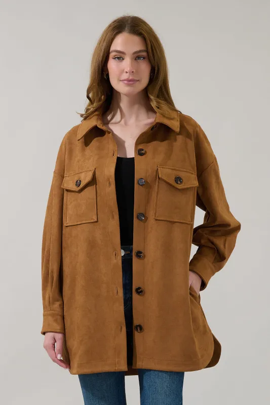 Deniva Oversized Jacket Suede made by Sugarlips