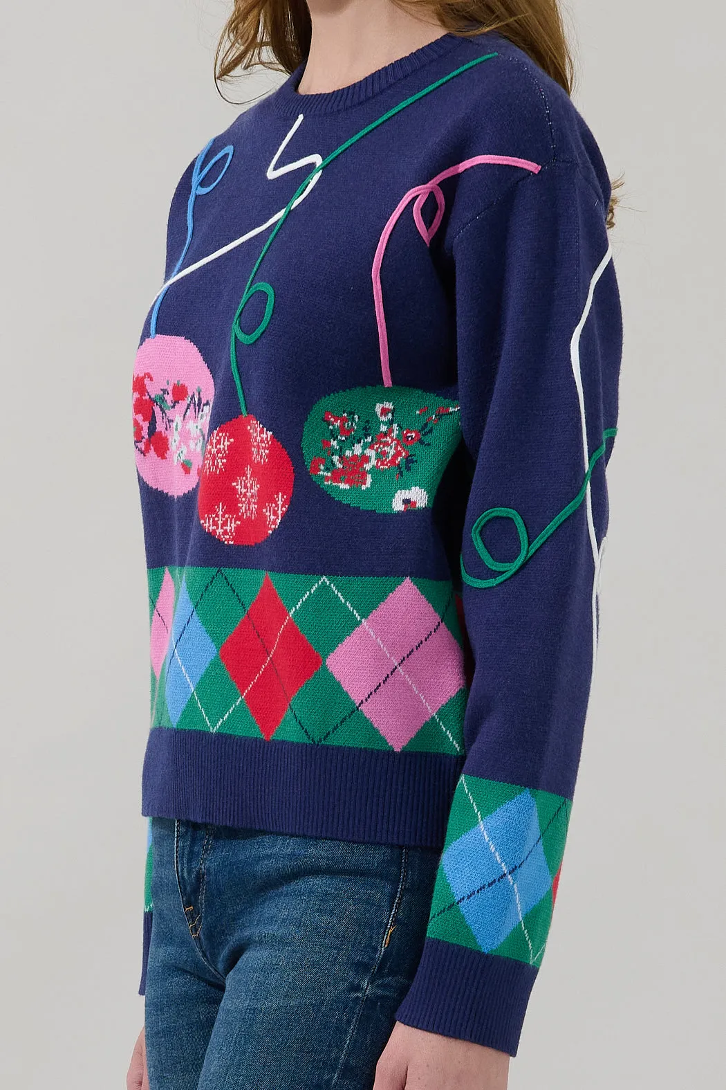 Deck The Halls Long Sleeve Sweater sold by Sugarlips product image thumbnail 5