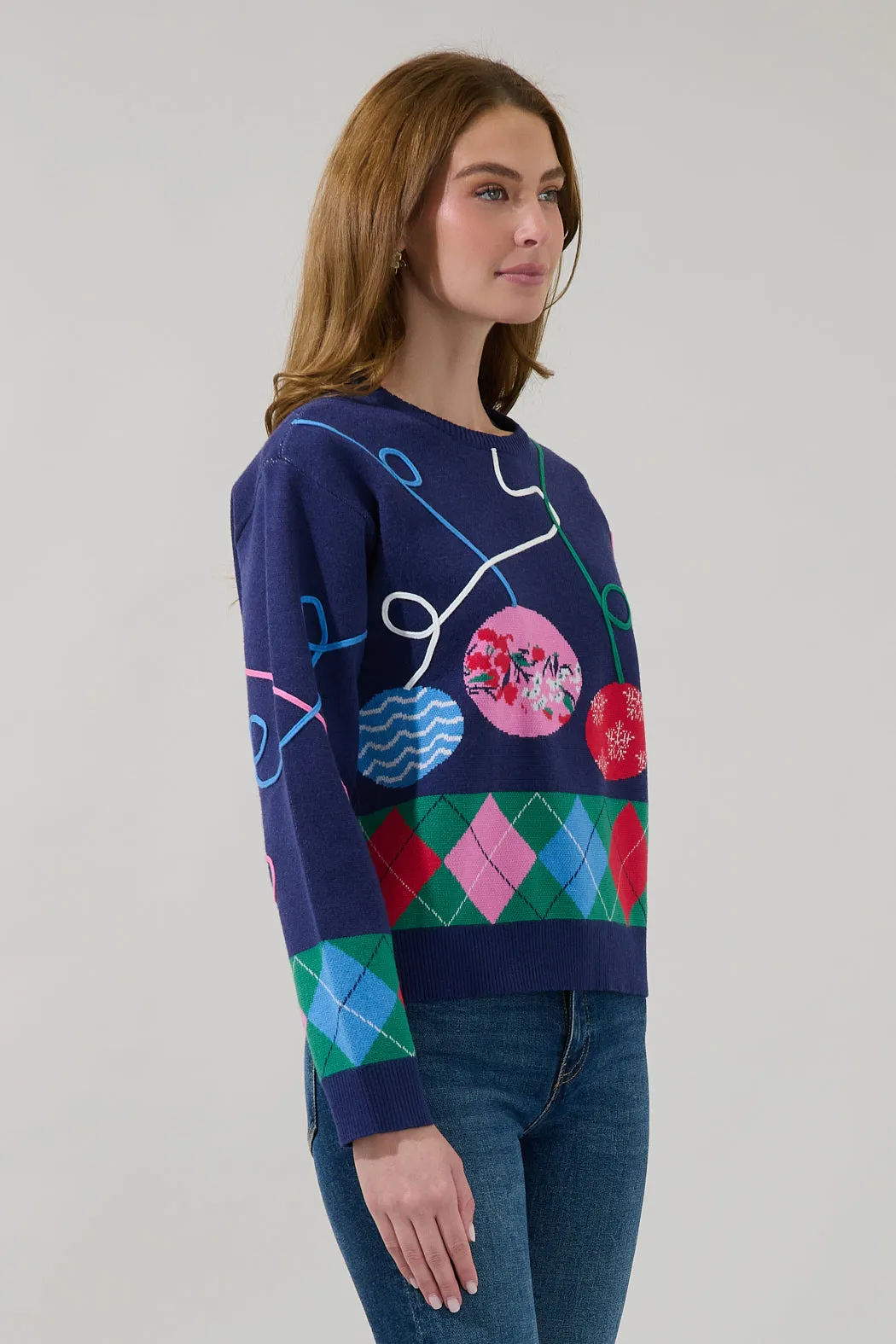 Deck The Halls Long Sleeve Sweater sold by Sugarlips product image thumbnail 3
