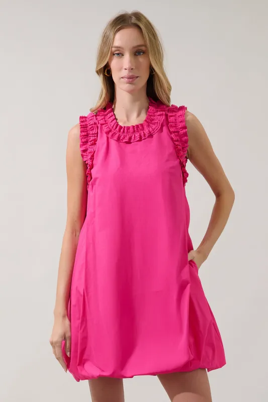 Karina Ruffle Bubble Mini Dress made by Sugarlips