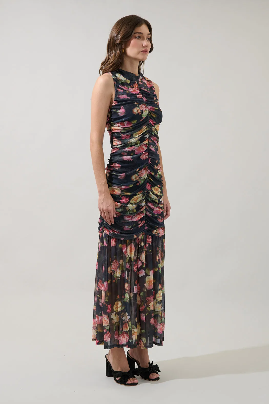 Helen Ruched Mesh Mermaid Maxi Dress sold by Sugarlips product image thumbnail 3