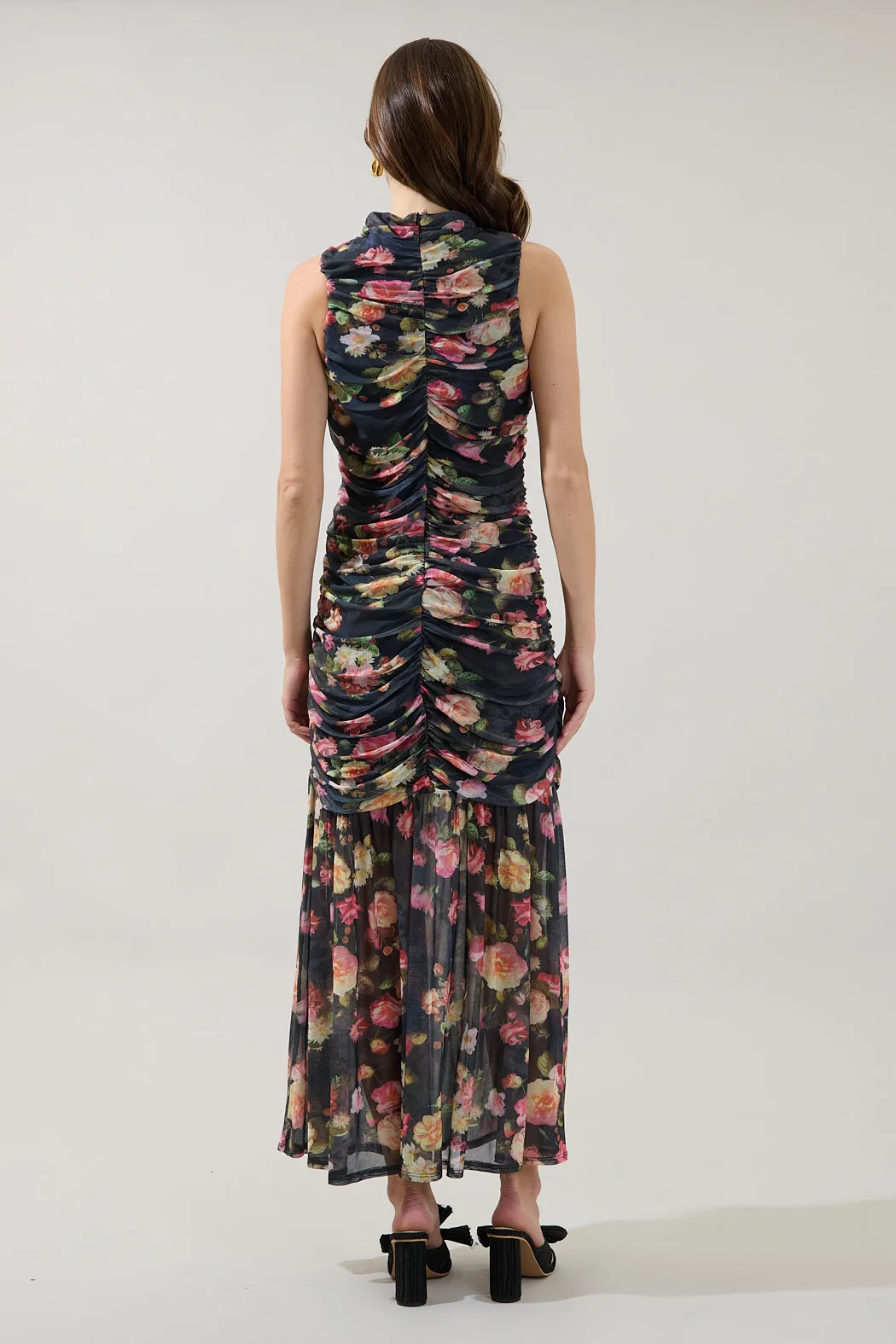 Helen Ruched Mesh Mermaid Maxi Dress sold by Sugarlips product image thumbnail 2