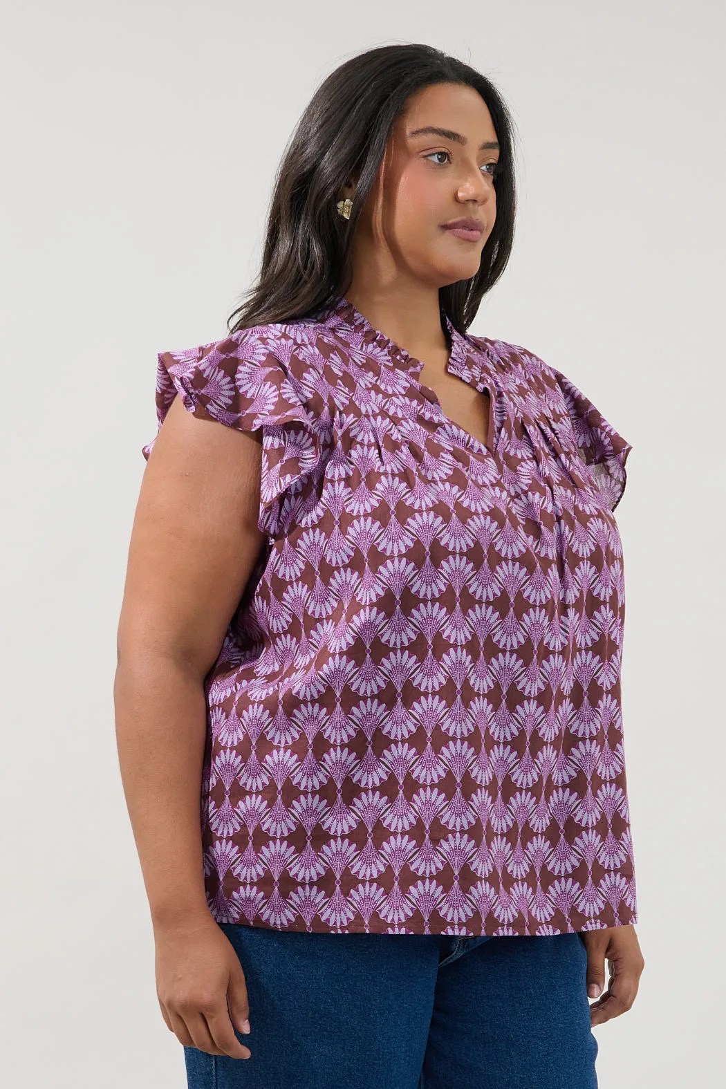 Cindi Ruffle Top Mosaic Curve sold by Sugarlips product image thumbnail 3