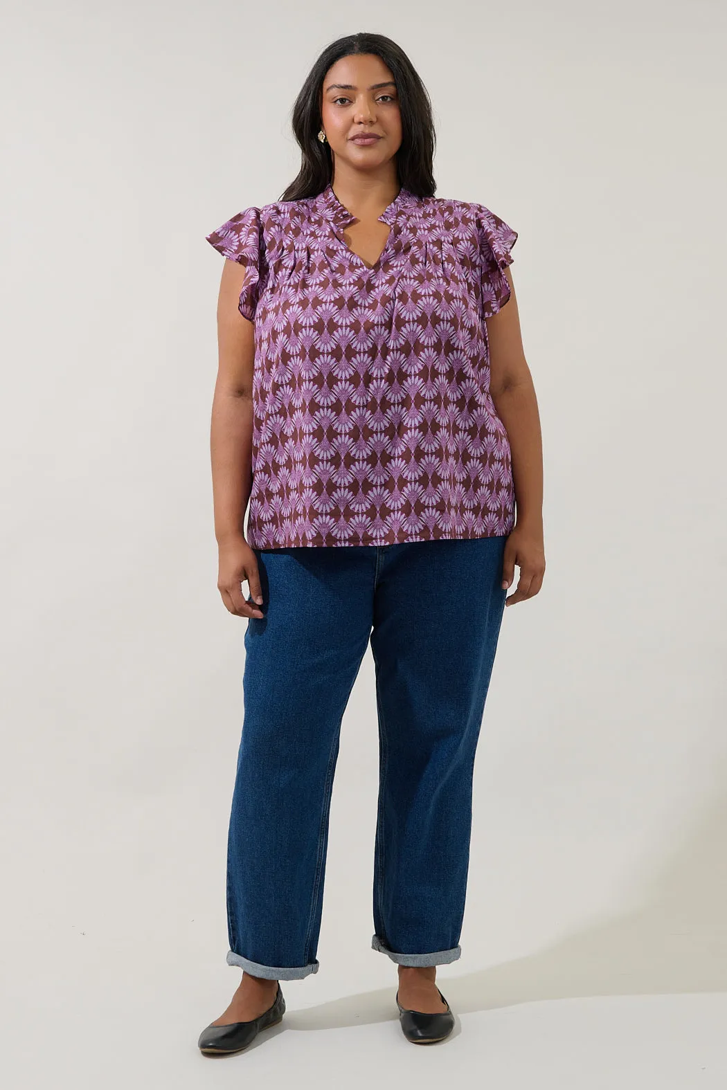 Cindi Ruffle Top Mosaic Curve sold by Sugarlips product image thumbnail 4