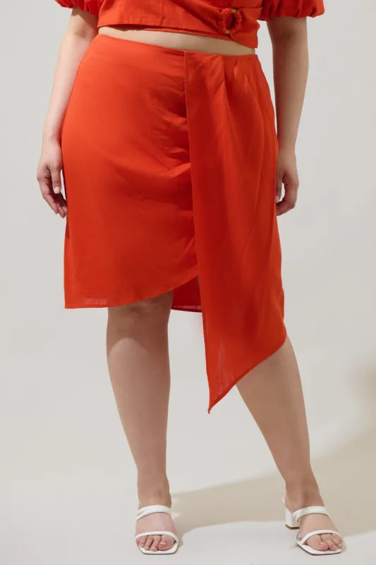 Bet On You Asymmetrical Midi Skirt Curve sold by Sugarlips