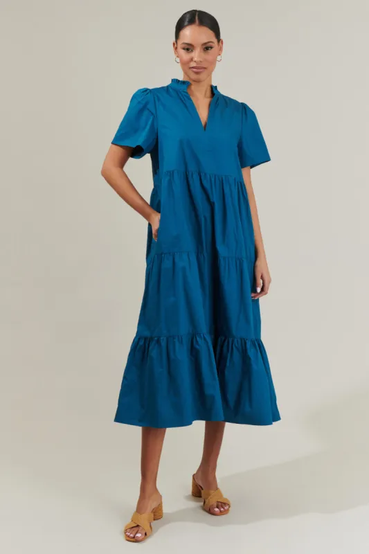 Amayah Tiered Midi Dress sold by Sugarlips