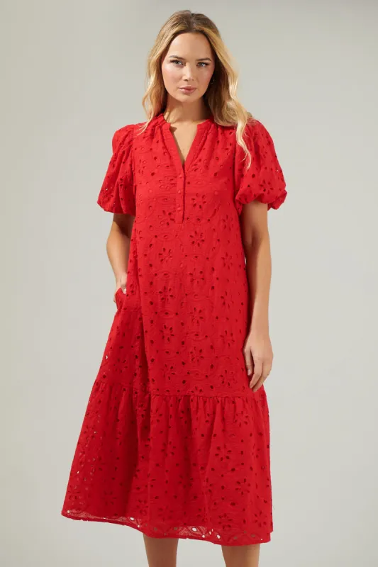Villa Nova Eyelet Midi Dress made by Sugarlips