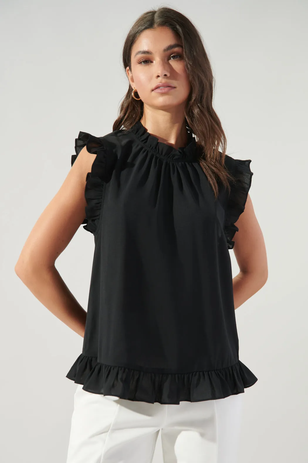 Jacie Ruffle Back Cutout Blouse sold by Sugarlips product image thumbnail 2