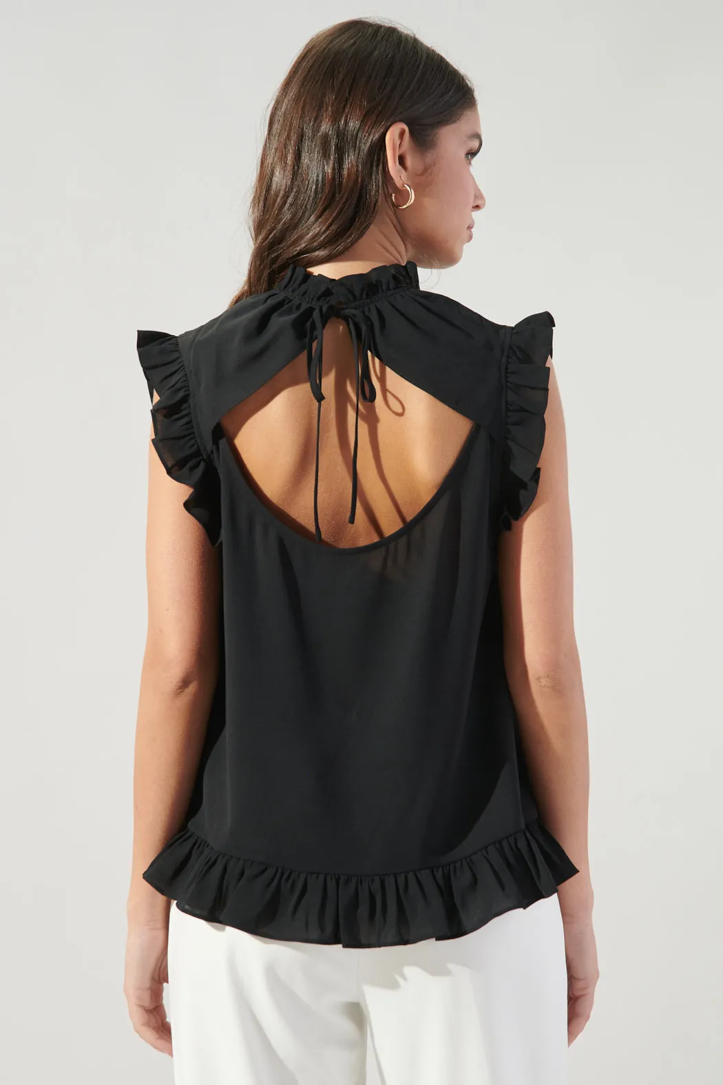 Jacie Ruffle Back Cutout Blouse sold by Sugarlips product image thumbnail 3