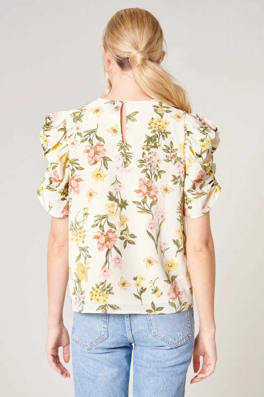 Ashlynn Floral Puff Sleeve Blouse sold by Sugarlips product image thumbnail 2