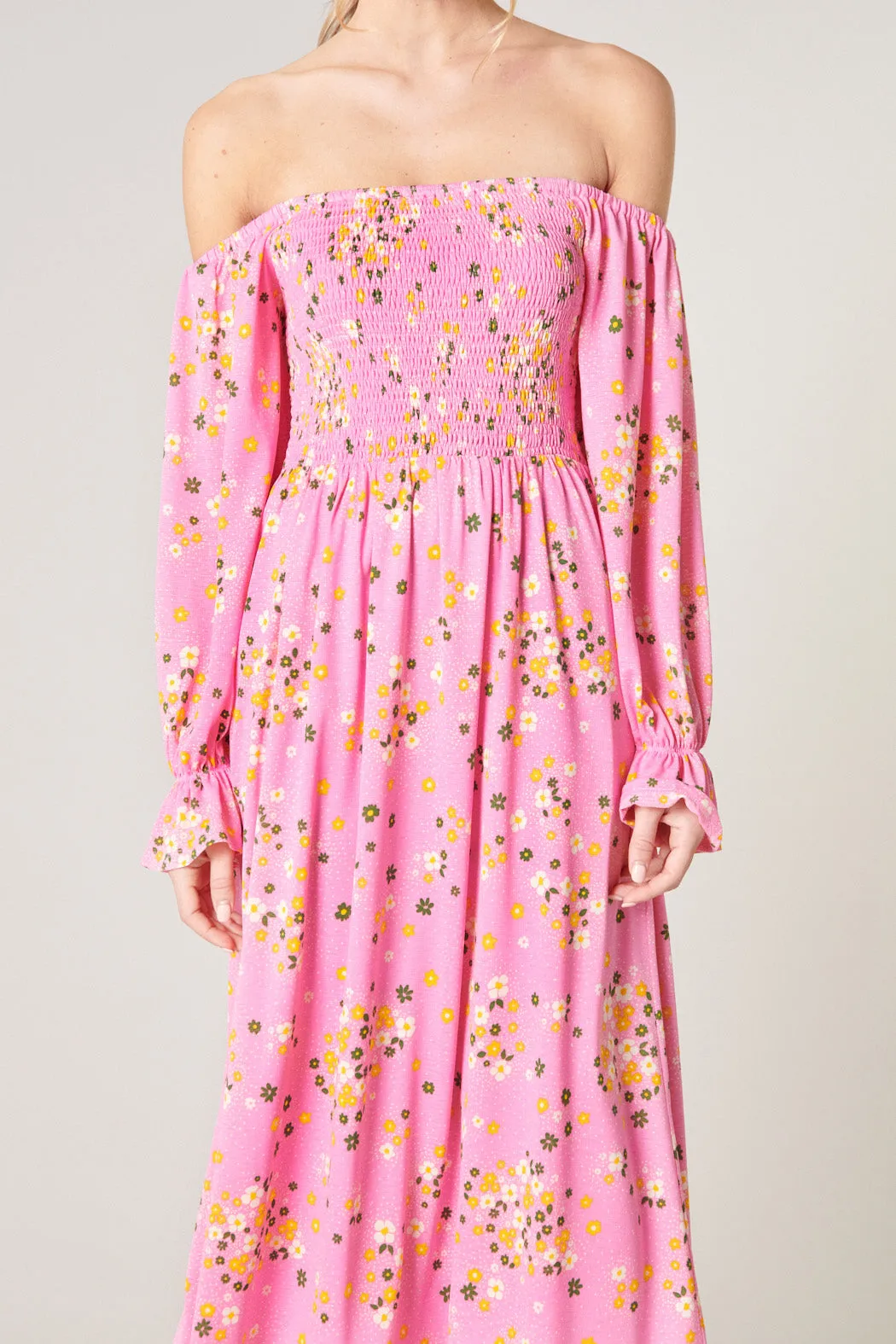 Spring Dream Denni Smocked Midi Dress sold by Sugarlips product image thumbnail 5