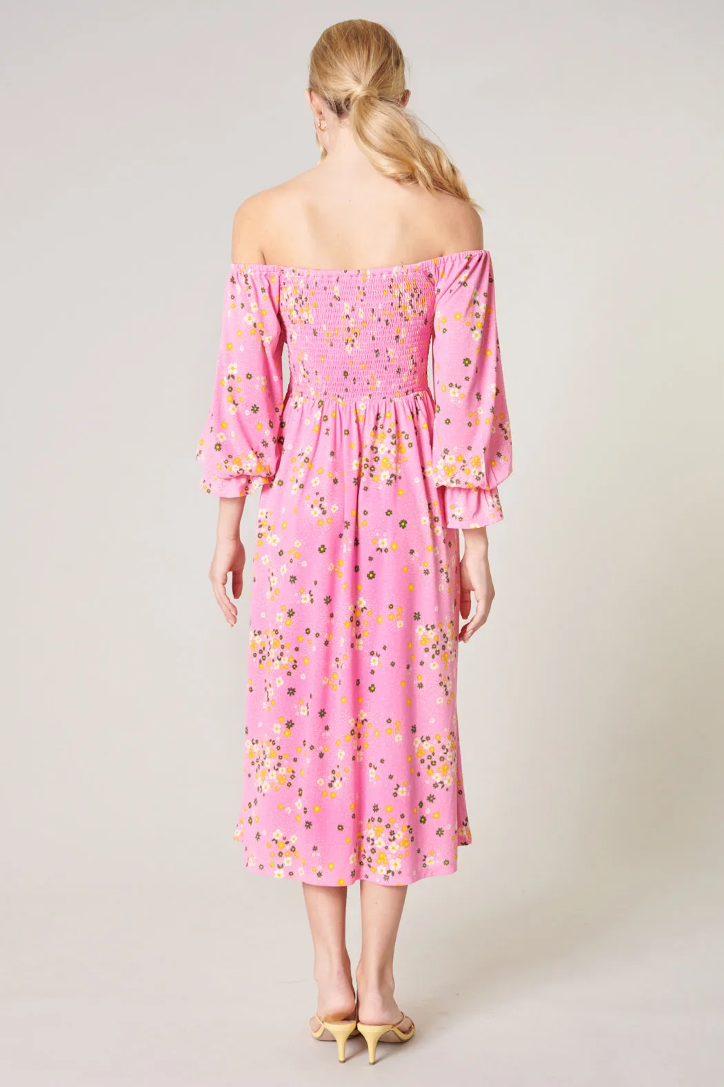 Spring Dream Denni Smocked Midi Dress sold by Sugarlips product image thumbnail 3