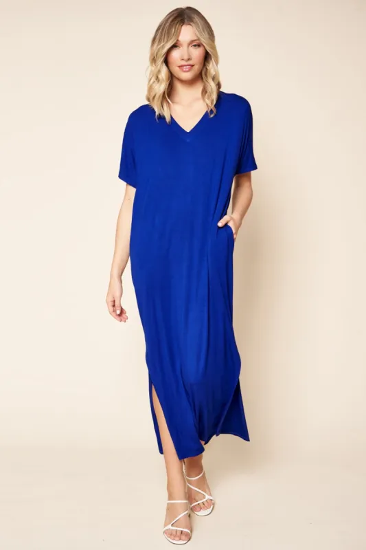 Blanca Jersey Knit Draped Maxi Dress sold by Sugarlips