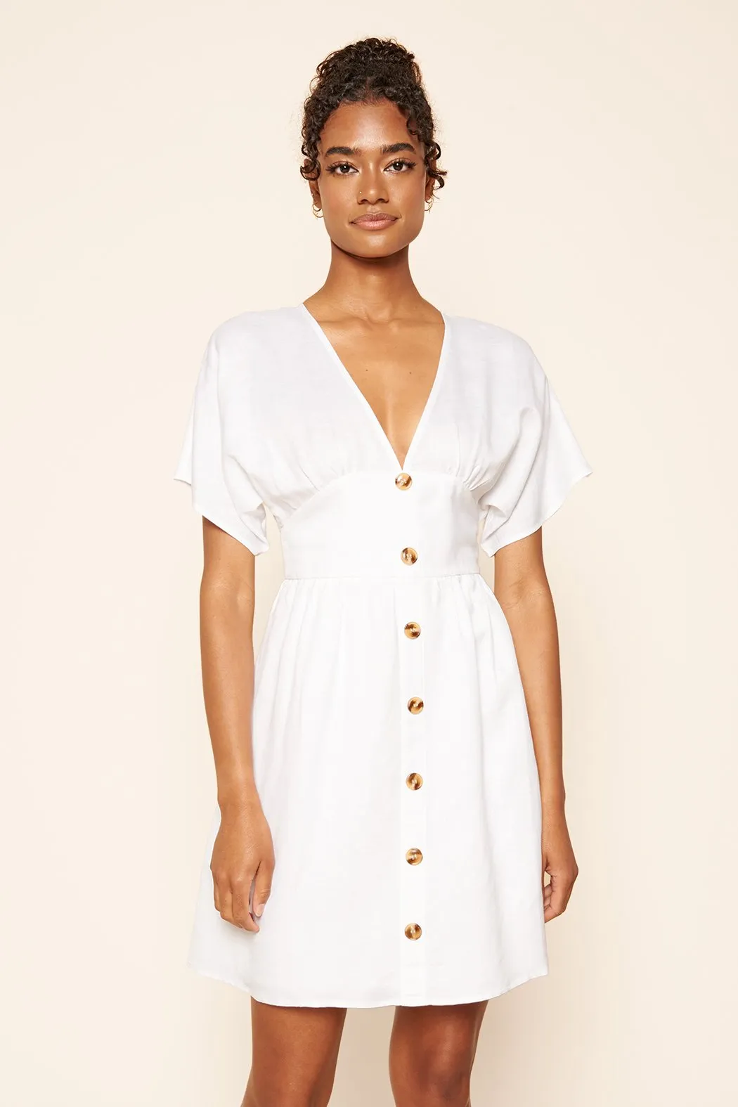 Shelby White Kimono Sleeve Dress sold by Sugarlips