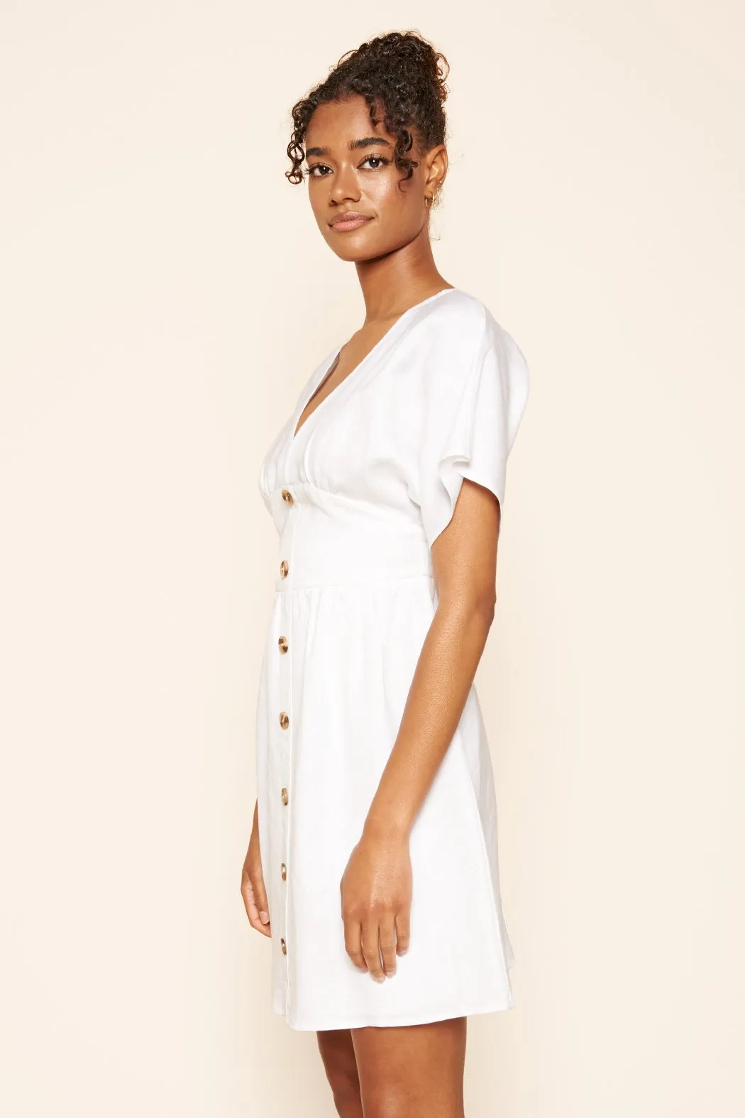 Shelby White Kimono Sleeve Dress sold by Sugarlips product image thumbnail 3