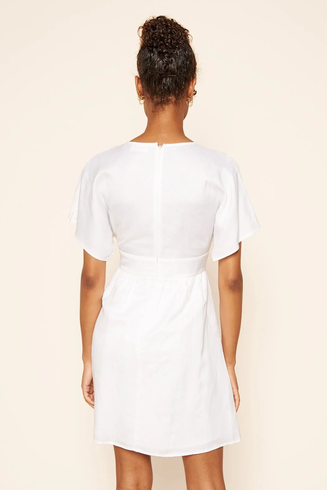 Shelby White Kimono Sleeve Dress sold by Sugarlips product image thumbnail 2