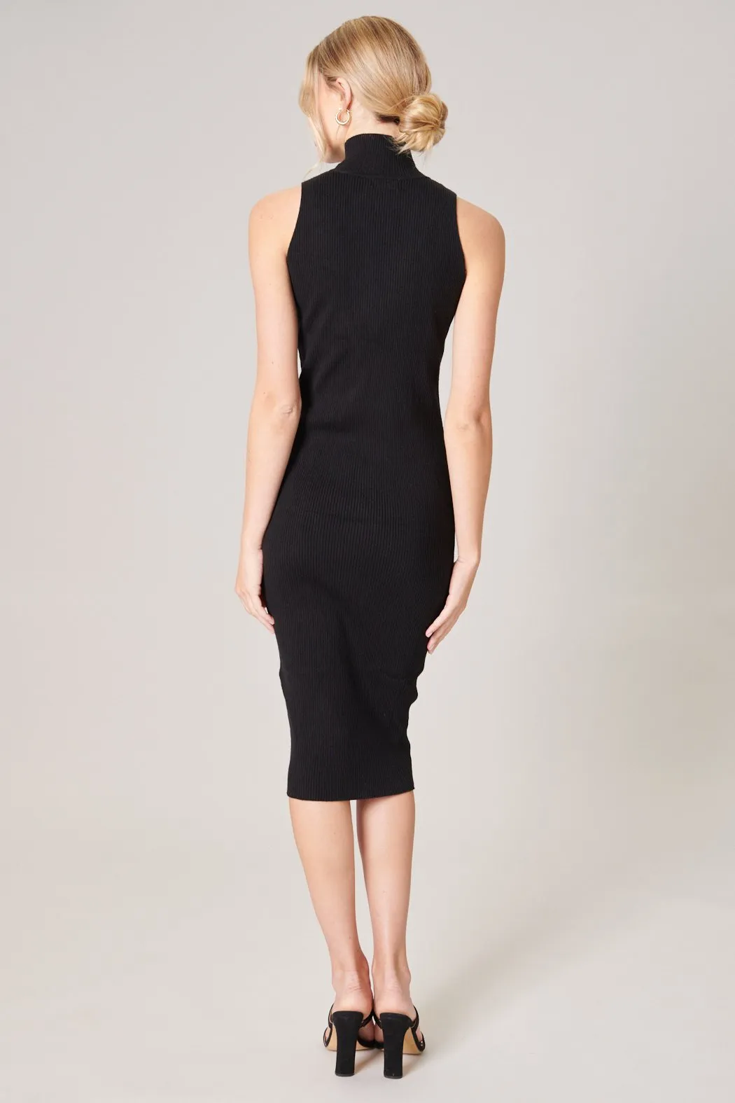 Kieran Ribbed Knit Turtleneck Sweater Dress sold by Sugarlips product image thumbnail 3