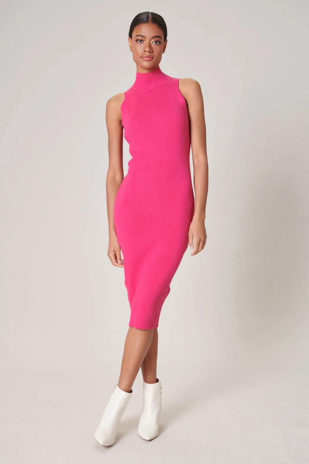 Kieran Ribbed Knit Turtleneck Sweater Dress sold by Sugarlips product image thumbnail 5