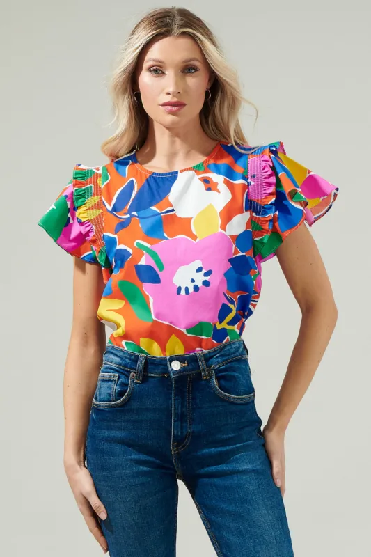 Giza Glare Lisa Marie Ruffle Top sold by Sugarlips