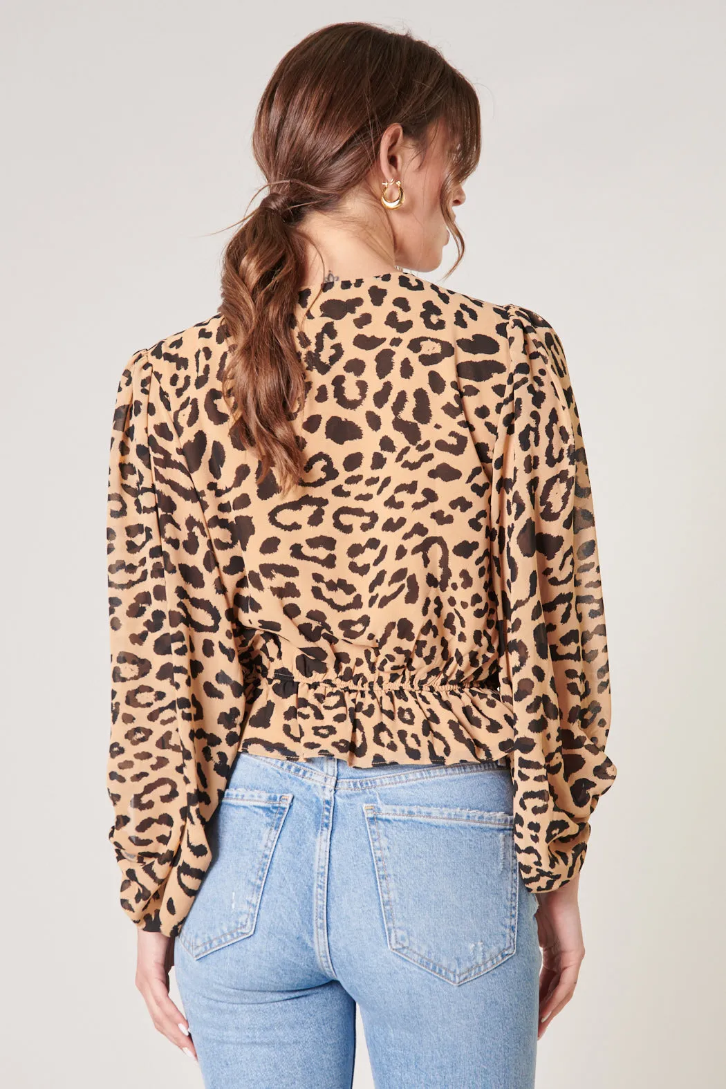 Java Leopard Ways Ballon Sleeve Blouse sold by Sugarlips product image thumbnail 2