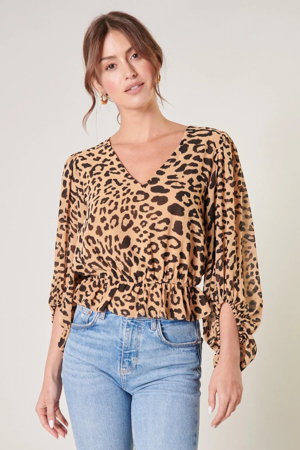 Java Leopard Ways Ballon Sleeve Blouse sold by Sugarlips
