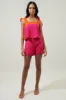 Viceland Tie Strap Color Block Crop Top sold by Sugarlips
