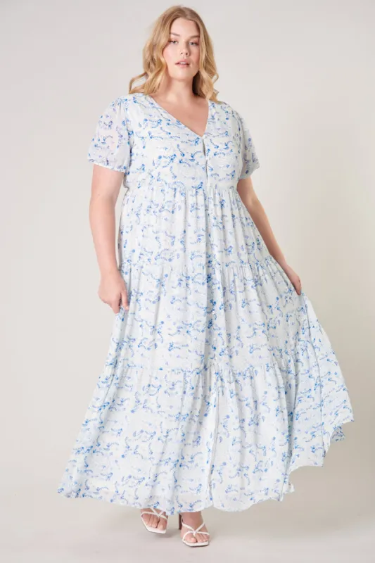 Corinna Paisley Maxi Dress Curve sold by Sugarlips